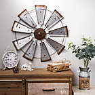 Alternate image 1 for Glitzhome 22-Inch Wind Spinner Metal Wall Art in Metallic Silver