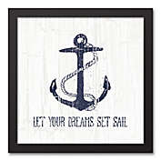 Designs Direct Dreams Sail 13.7-Inch Square Framed Wall Art