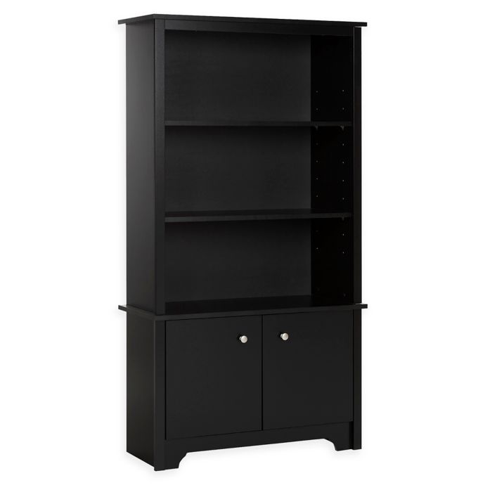 South Shore Vito 3 Shelf Bookcase With Doors Bed Bath And Beyond