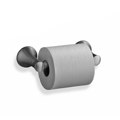 brushed silver toilet paper holder