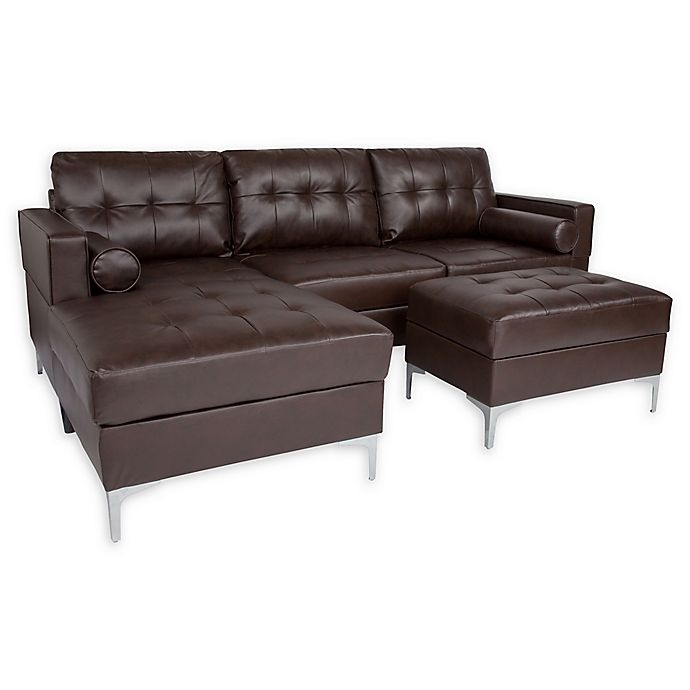 Flash Furniture L Shaped Sectional Sofa With Chaise And Storage