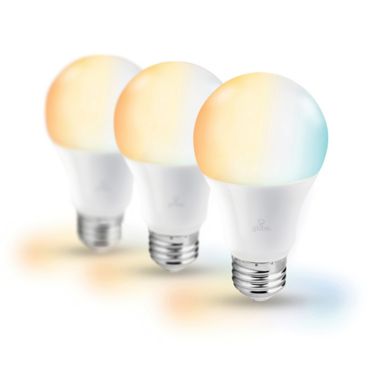 Globe Electric Smart Wi-Fi 3-Pack 60-Watt Equivalent A19 Tunable LED Light Bulb in White. View a larger version of this product image.
