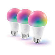 Globe Electric Smart Wi-Fi 3-Pack 60-Watt Equivalent A19 Color Changing Tunable LED Bulb in White