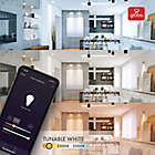 Alternate image 3 for Globe Electric Smart Wi-Fi 3-Pack 60-Watt Equivalent A19 Color Changing Tunable LED Bulb in White