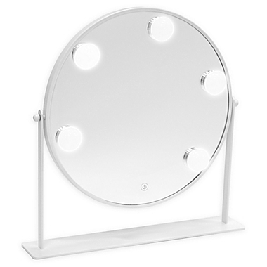 DANIELLE&reg; Hollywood 1x LED Round Makeup Mirror. View a larger version of this product image.
