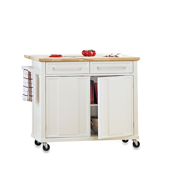 rolling kitchen island with cutting board top