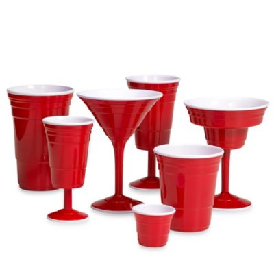 red plastic goblets