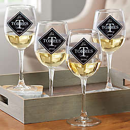 Family Winery Personalized White Wine Glass