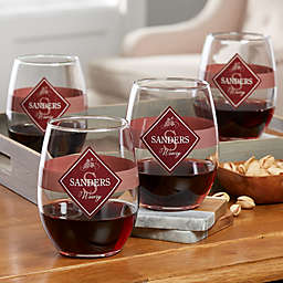 Family Winery Personalized Stemless Wine Glass