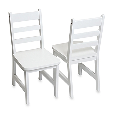 Lipper International Child&#39;s Chairs in White (Set of 2). View a larger version of this product image.