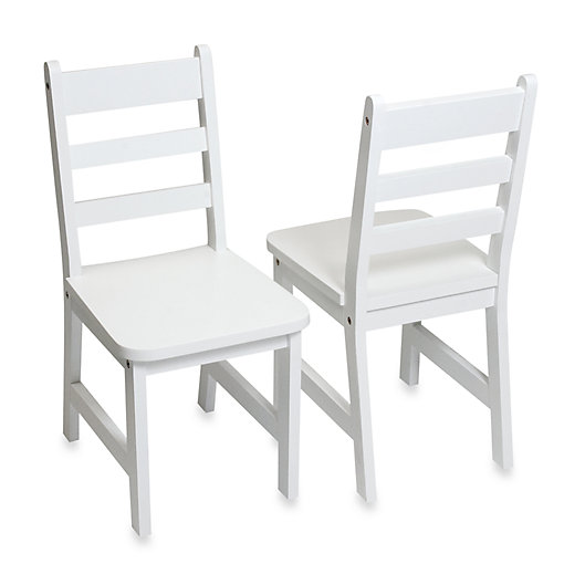 Alternate image 1 for Lipper International Child's Chairs in White (Set of 2)