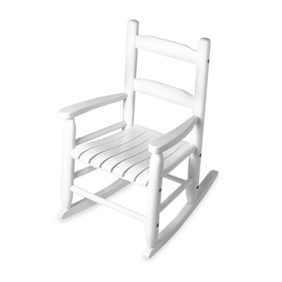 childs white rocking chair