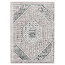 Rugs America Abstract Powerloomed Area Rug in Pink
