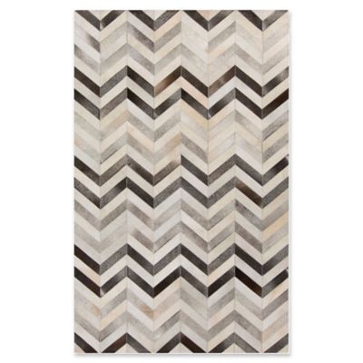 Surya Luiana Chevron Cowhide Rug In Ivory Bed Bath And Beyond Canada