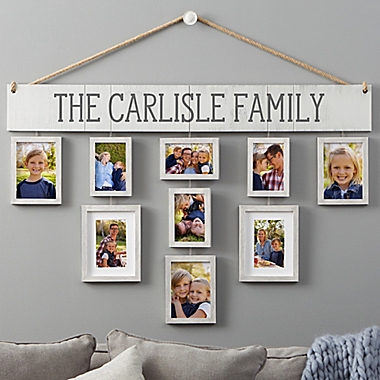 Wallverbs&trade; Our Family Personalized Hanging Picture Frame Set. View a larger version of this product image.