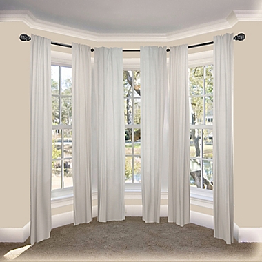 Rod Desyne Forest 38 to 72-Inch 3-Sided Single Bay Window Drapery Rod with Finials. View a larger version of this product image.
