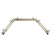 Rod Desyne Forest 38 to 72-Inch 3-Sided Double Bay Window Drapery Rod in Antique Brass