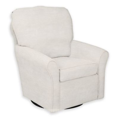 white swivel glider chair