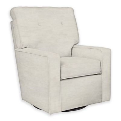 white swivel glider chair