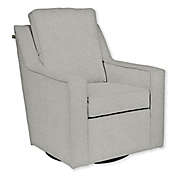 The 1st Chair&trade; Custom Ellis Swivel Glider in Grey Fabrics