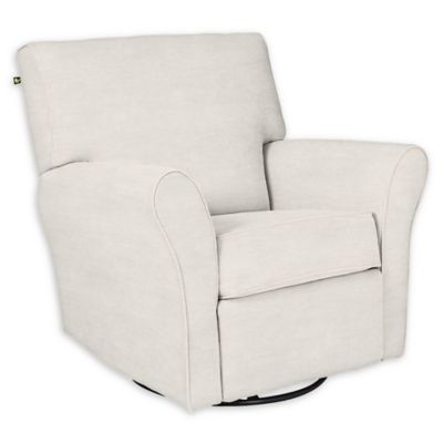 white swivel glider chair