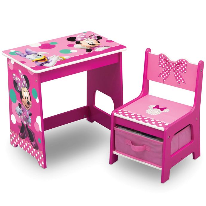 Delta Children Disney Minnie Mouse Kids Wood Desk And Chair