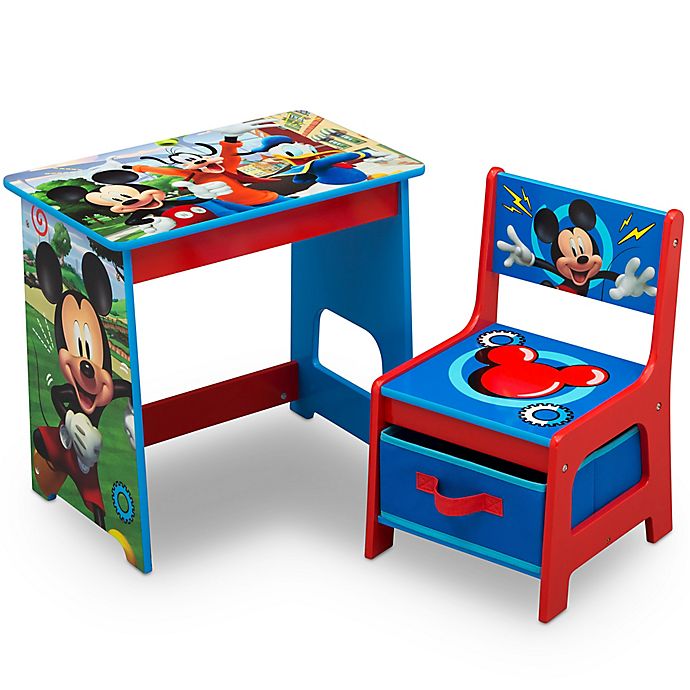 Delta Children Disney Mickey Mouse Kids Wood Desk And Chair Set