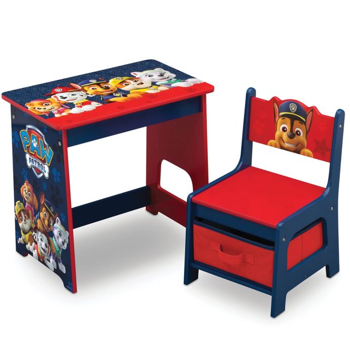 Delta Children Nick Jr Paw Patrol Kids Wood Desk And Chair Set In