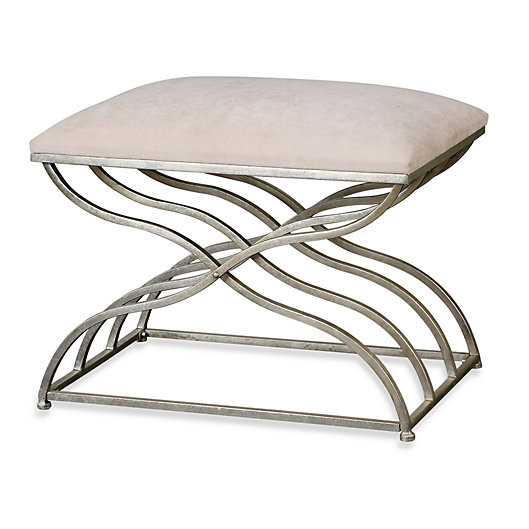 Alternate image 1 for Uttermost Shea Satin Nickel Small Bench