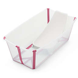 Stokke® Flexi Bath® Tub and Newborn Support Set in Transparent Pink