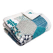 Lush D&eacute;cor Briley Sherpa Throw Blanket in Turquoise