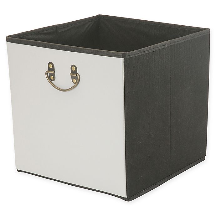 Simplify Faux Leather Collapsible, Leather Storage Bin Cube