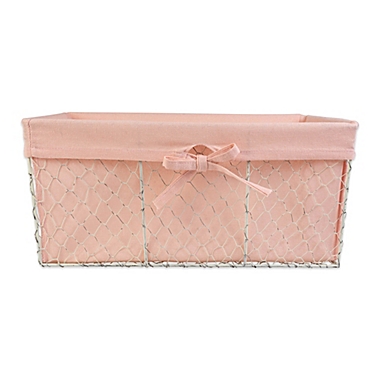 Design Imports Farmhouse Chicken Wire Baskets in Blush (Set of 5). View a larger version of this product image.