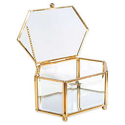 Home Details Diamond Shape Keepsake Box in Gold