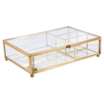 large glass jewelry box