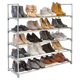 Simplify 5 Tier Stackable Shoe Rack In Grey Bed Bath Beyond