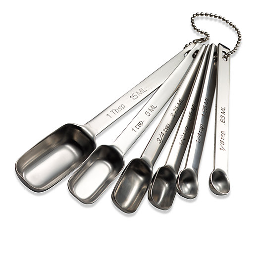 Alternate image 1 for 6-Piece Stainless Steel Measuring Spoon Set