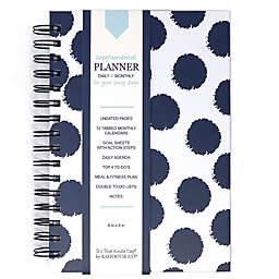 Polka Dot Daily/Monthly Planner in Navy