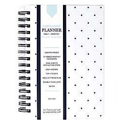 Mini Polka Dot Daily/Monthly Planner in Navy
