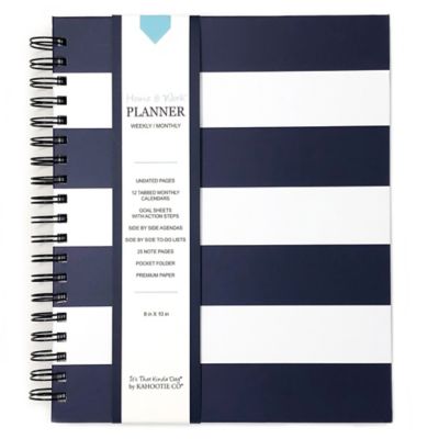 Kahootie Co&reg; Striped Home/Work 12-Month Planner in Navy