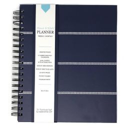 Kahootie Co® Mini Stripe Home/Work 12-Month Planner in Navy