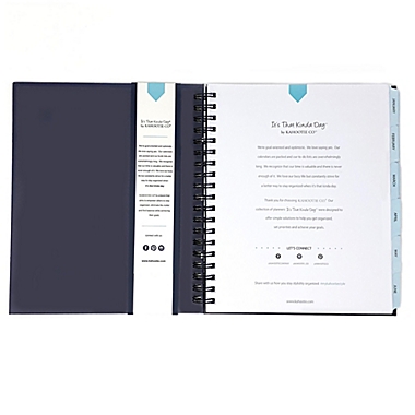 Kahootie Co&reg; Mini Stripe Home/Work 12-Month Planner in Teal. View a larger version of this product image.