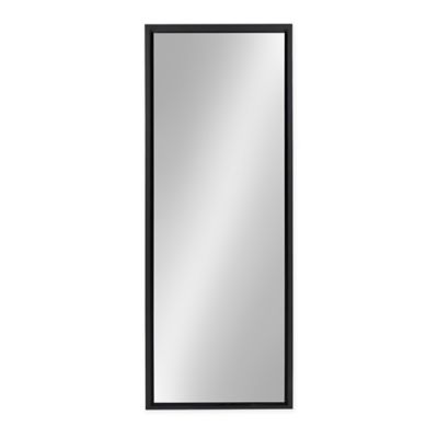 Kate and Laurel Evans 16-Inch x 48-Inch Rectangular Wall Panel Mirror in Black