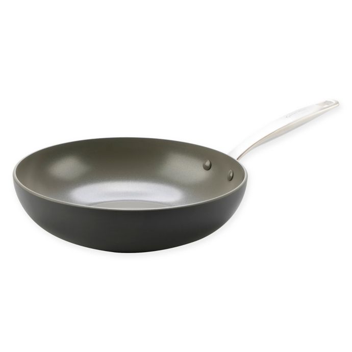 GreenPan™ Chatham Nonstick 11-Inch Ceramic Wok in Grey ...