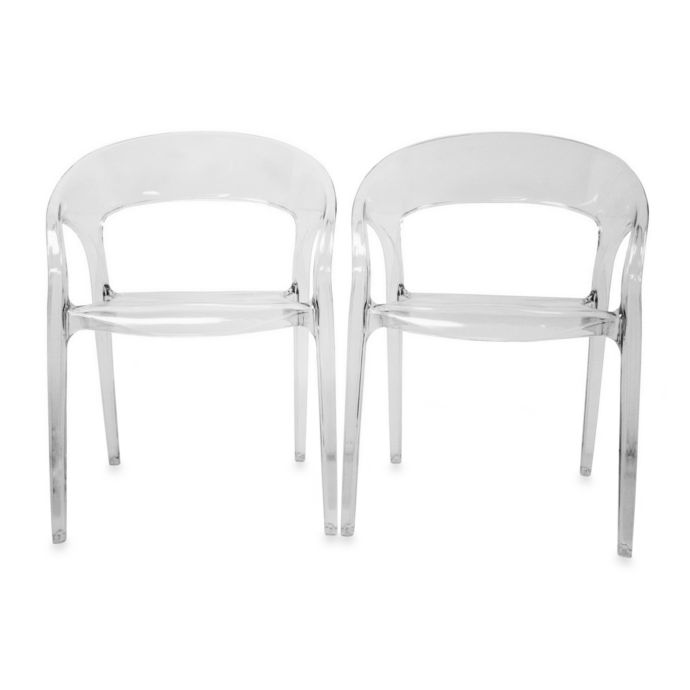 Clear Acrylic Chairs Set Of 2 Bed Bath Beyond