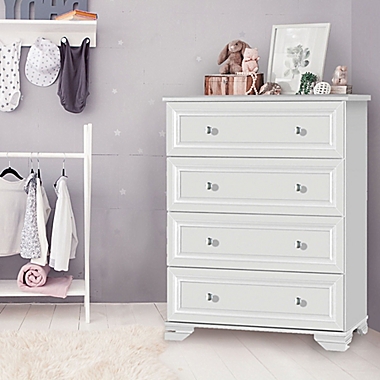 Belle Isle South Lake 4-Drawer Dresser in White. View a larger version of this product image.