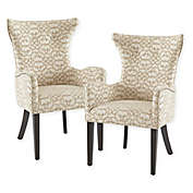Madison Park&trade; Upholstered Angelica Dining Chairs in Tan (Set of 2)