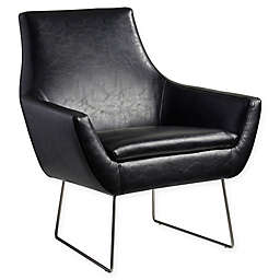 Adesso® Polyurethane Upholstered Kendrick Chair in Black