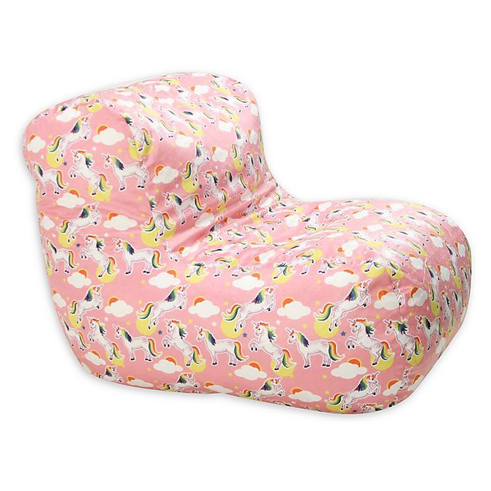 Wow Works™ Polyester Upholstered Unicorn Bean Bag Chair