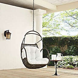 Modway Landscape Outdoor Arbor Swing Chair in White